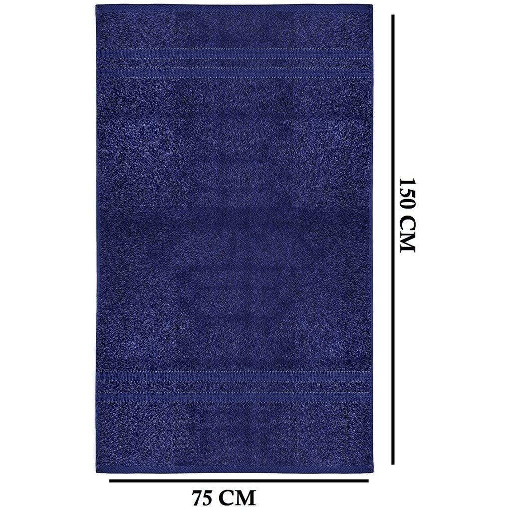 Bath Towel Set with Cotton Terry Cloth and Woven Dobby Border 4 Pack - Image 32