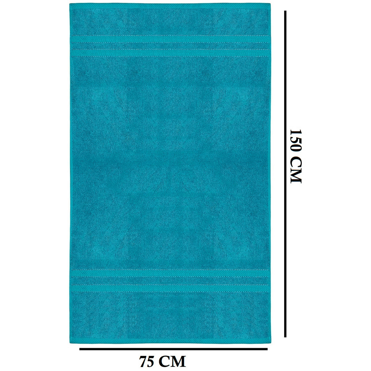 Bath Towel Set with Cotton Terry Cloth and Woven Dobby Border 4 Pack - Image 35