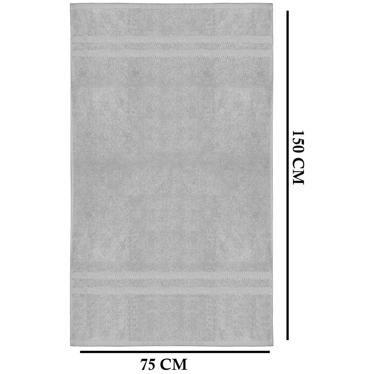 Bath Towel Set with Cotton Terry Cloth and Woven Dobby Border 4 Pack - Image 5