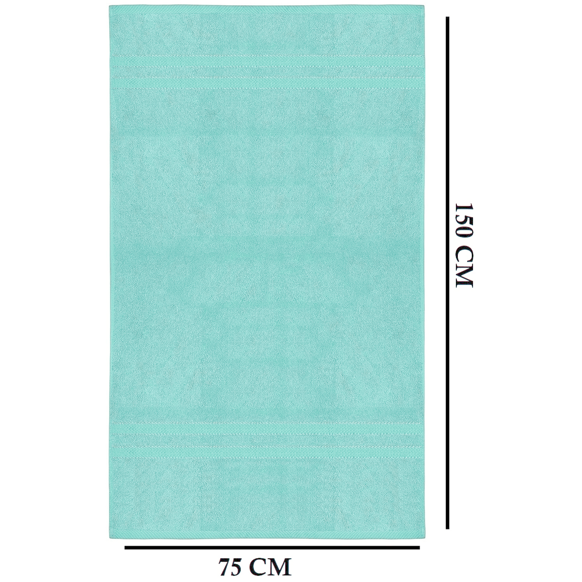 Bath Towel Set with Cotton Terry Cloth and Woven Dobby Border 4 Pack - Image 8