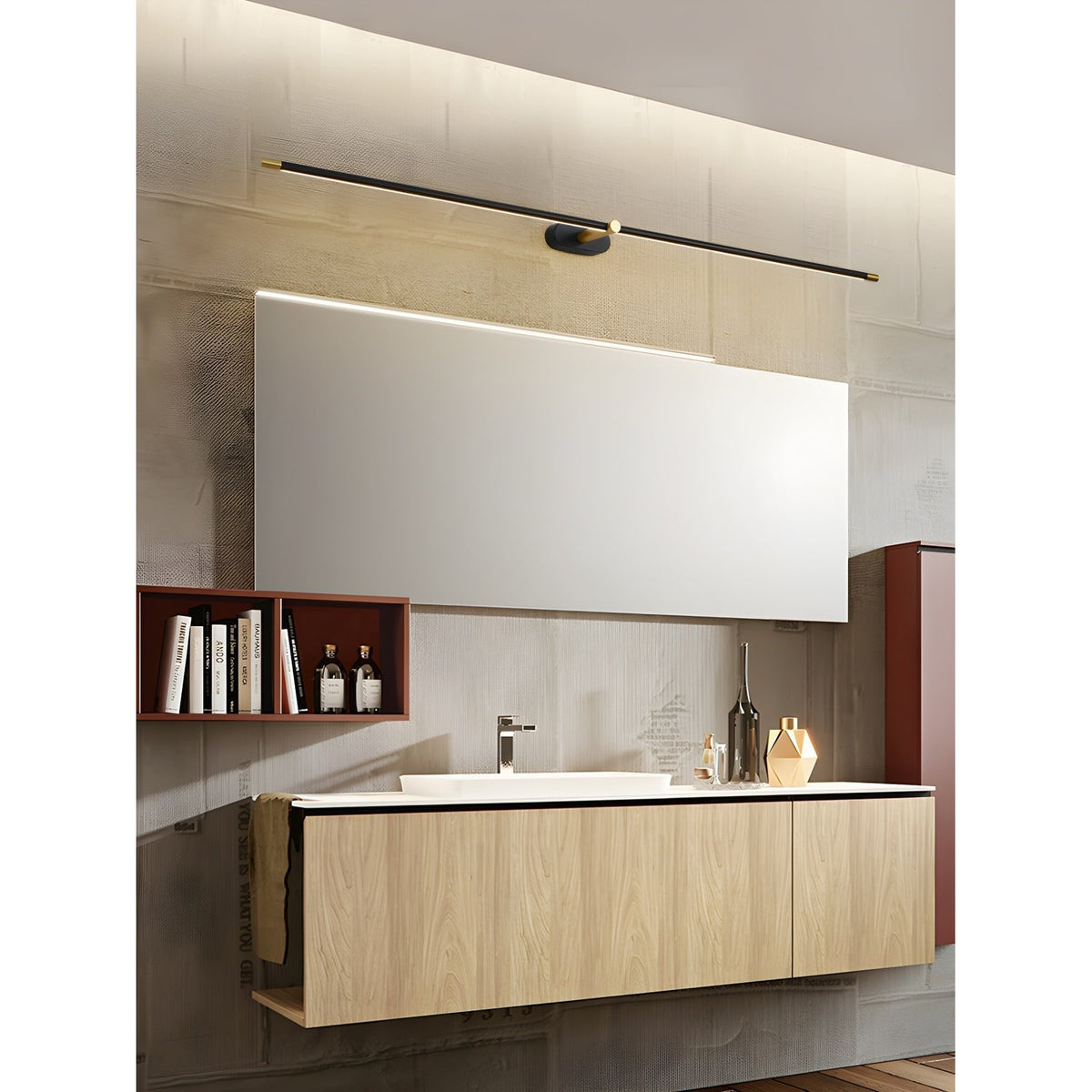 Bathroom Vanity Light Fixtures with Integrated LED Mirror Lighting Bar - Image 13