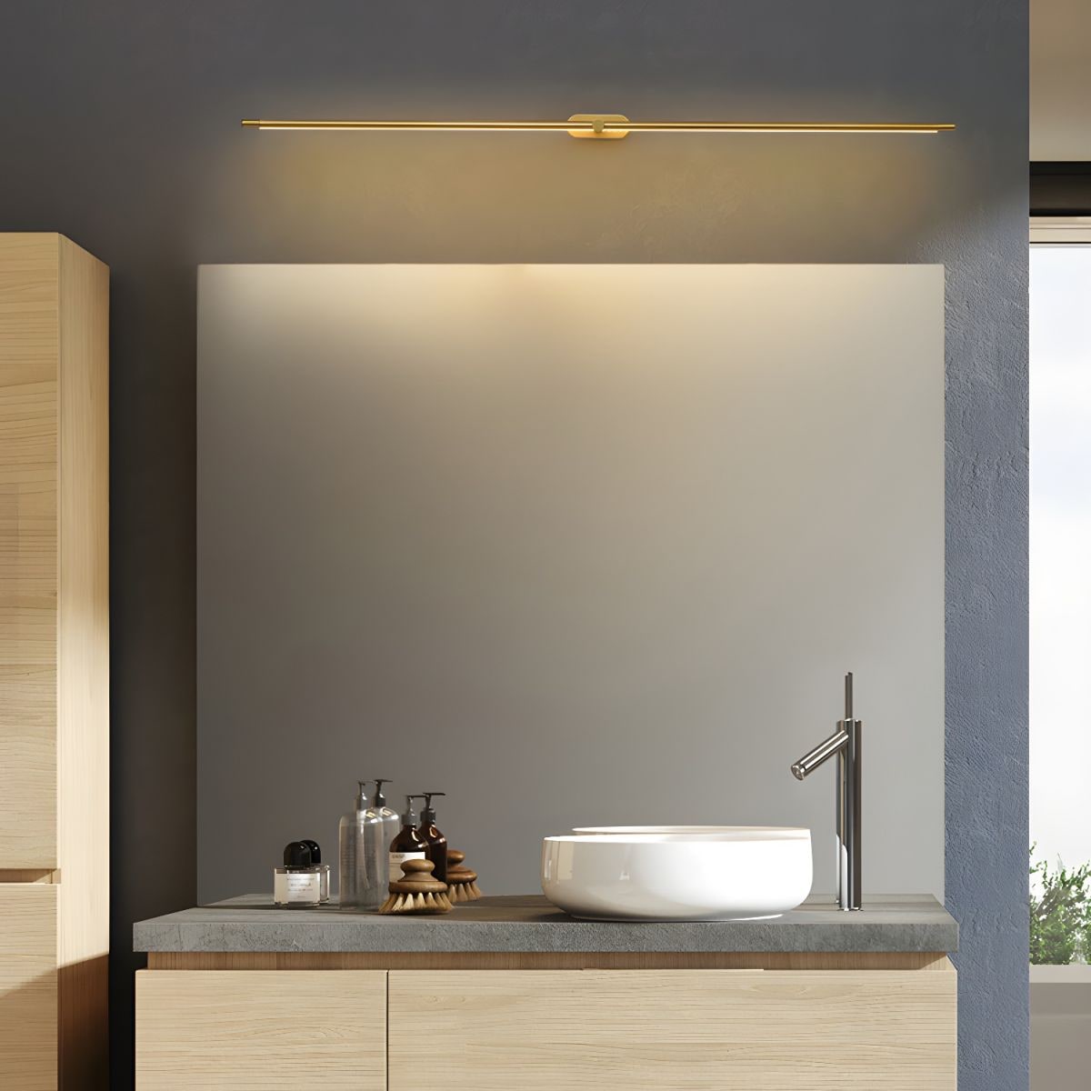 Bathroom Vanity Light Fixtures with Integrated LED Mirror Lighting Bar - Image 18