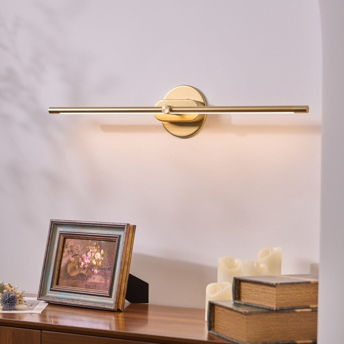 Bathroom Vanity Light Fixtures with Integrated LED Mirror Lighting Bar - Image 43