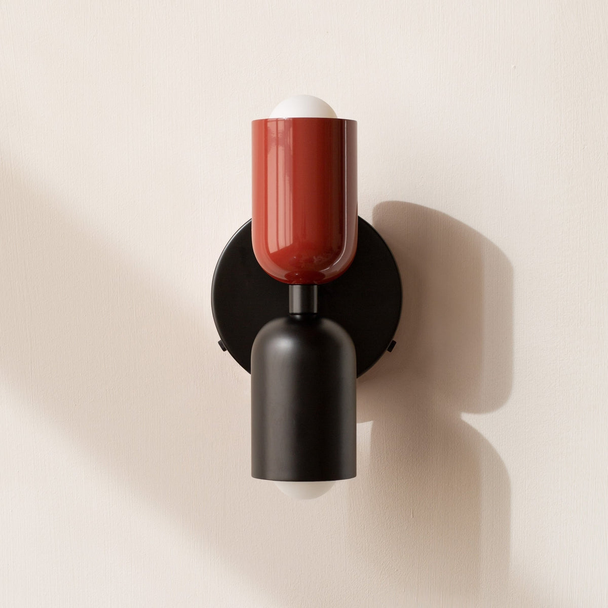Battery Wall Sconce with Dual Capsule Shades Wireless Operation and Mid Century Modern Design - Image 3
