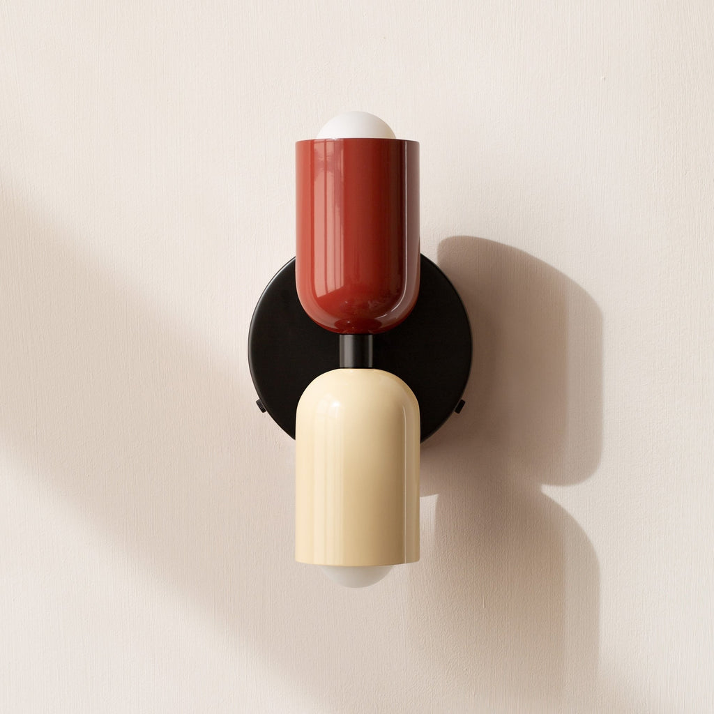 Battery Wall Sconce with Dual Capsule Shades Wireless Operation and Mid Century Modern Design - Image 4