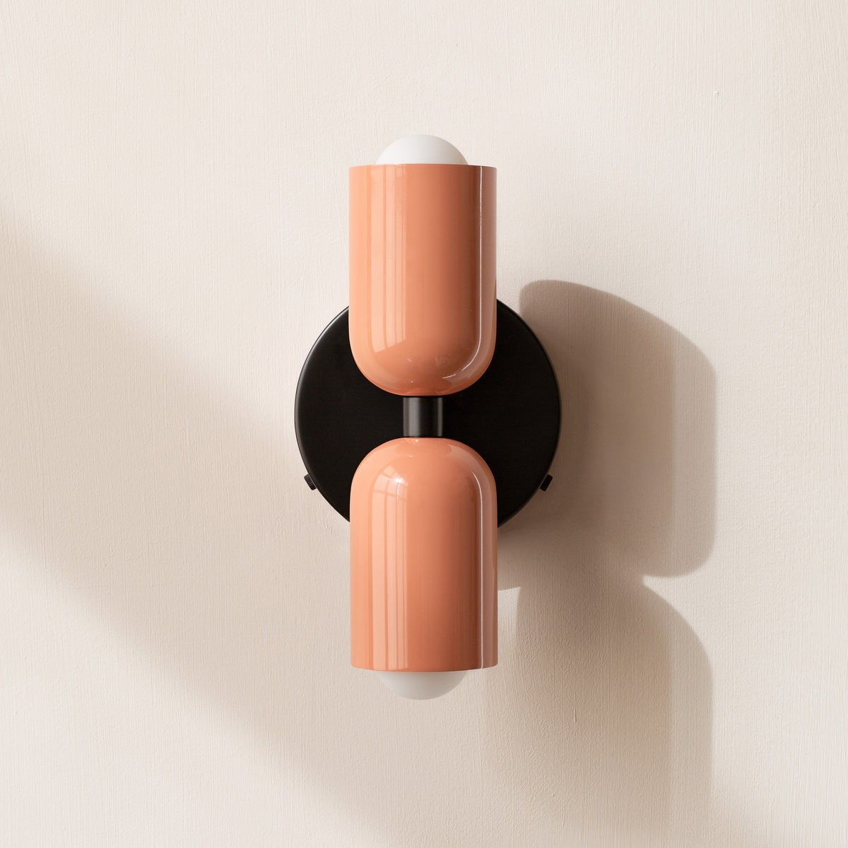 Battery Wall Sconce with Dual Capsule Shades Wireless Operation and Mid Century Modern Design - Image 7