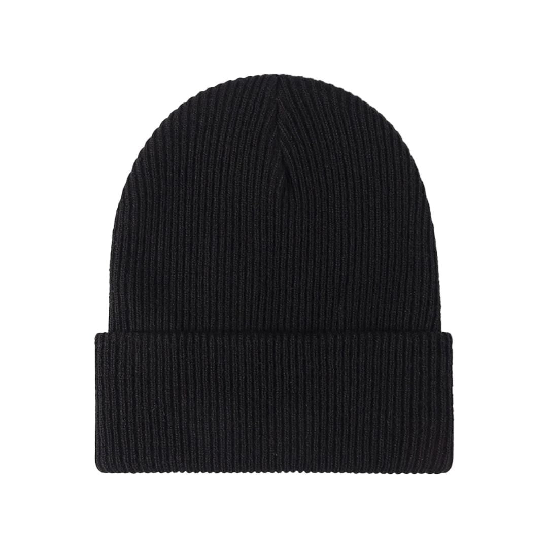 Beanie Hat Winter Knit with Ribbed Folded Cuff Wooly - Image 3