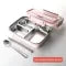 Bento Lunch Box with Stainless Steel Compartments and Airtight Lid with Phone Stand - Image 4