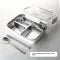Bento Lunch Box with Stainless Steel Compartments and Airtight Lid with Phone Stand - Image 5