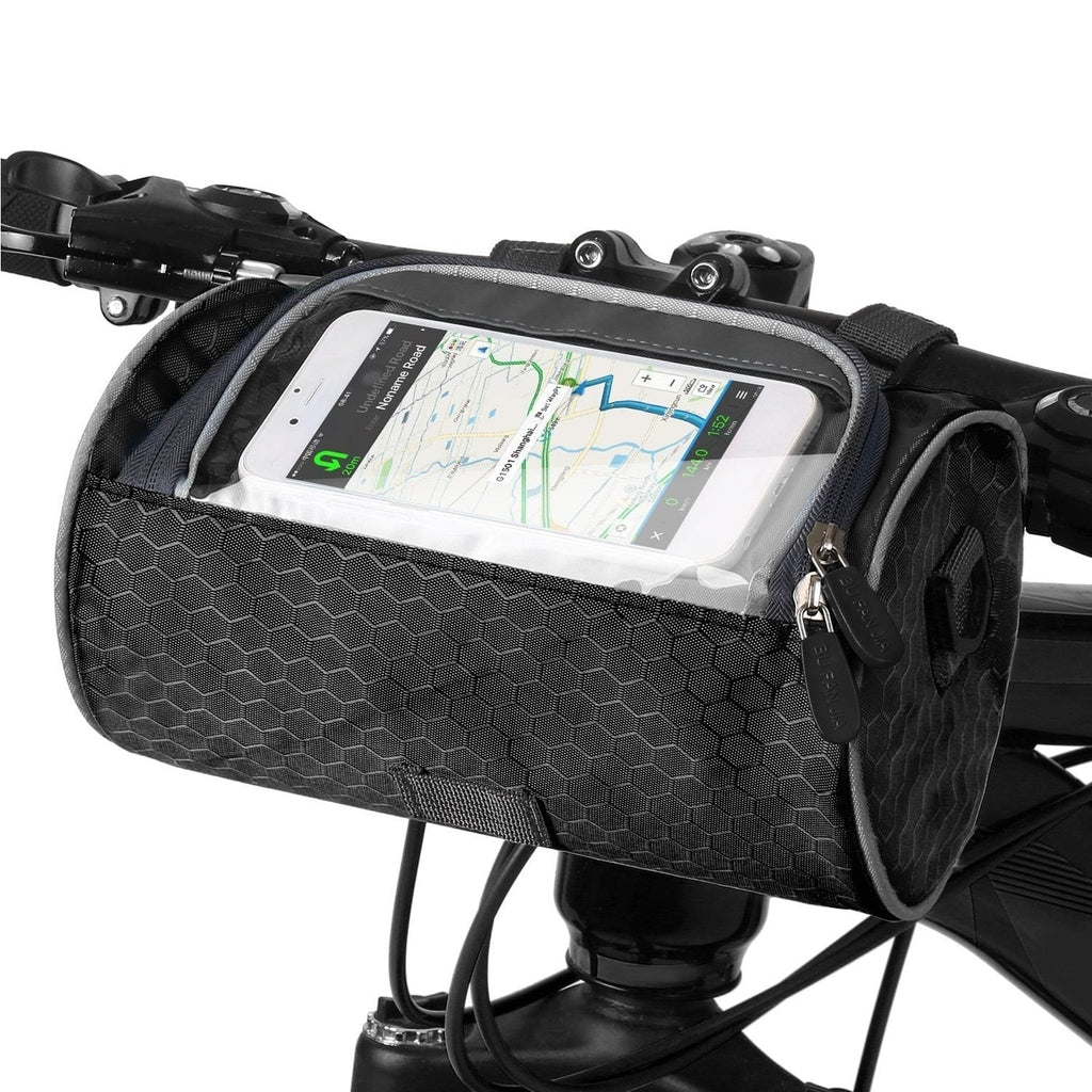 Bike Handlebar Bag with Clear Touchscreen Phone Pocket and Velcro Strap Mount - Image 12