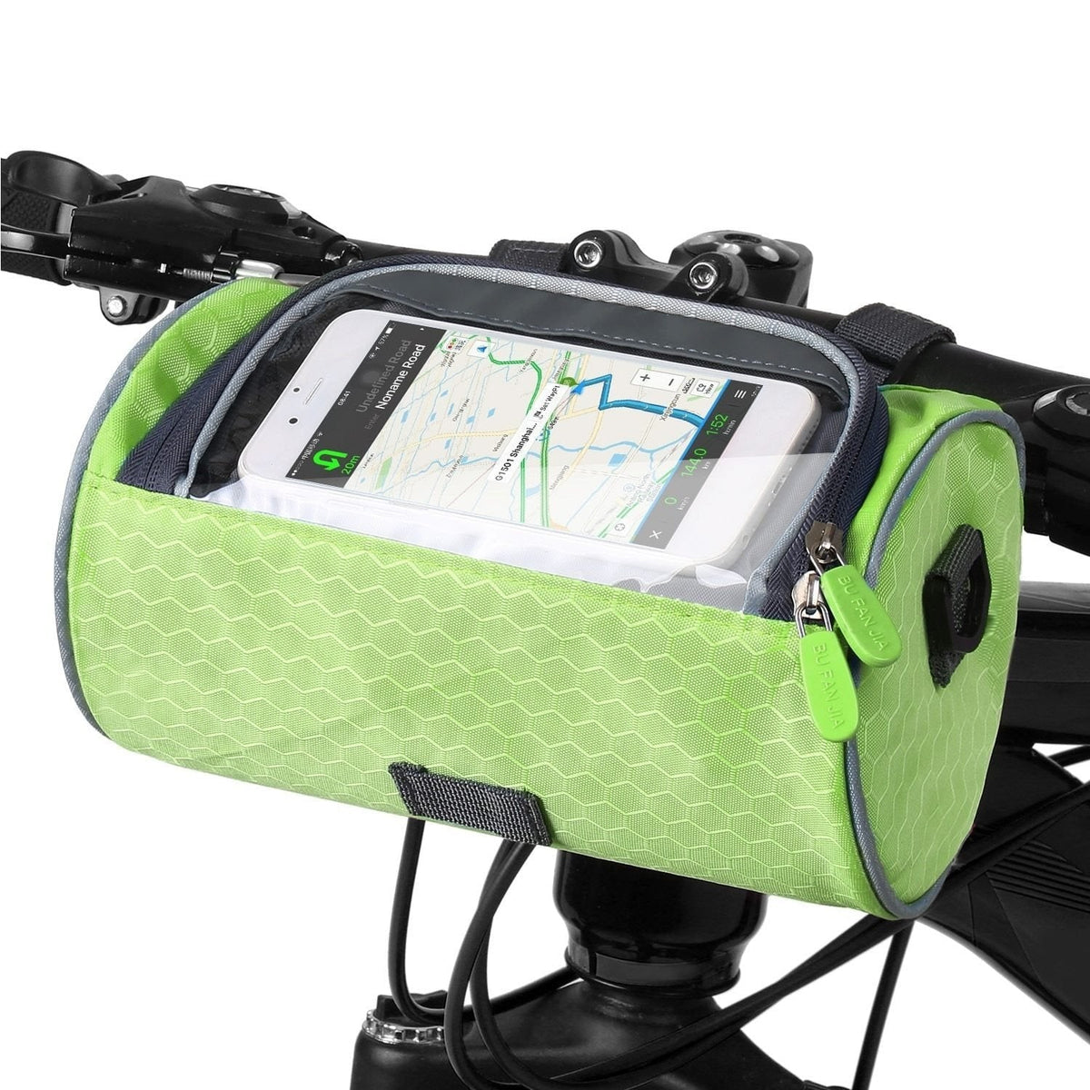 Bike Handlebar Bag with Clear Touchscreen Phone Pocket and Velcro Strap Mount - Image 9