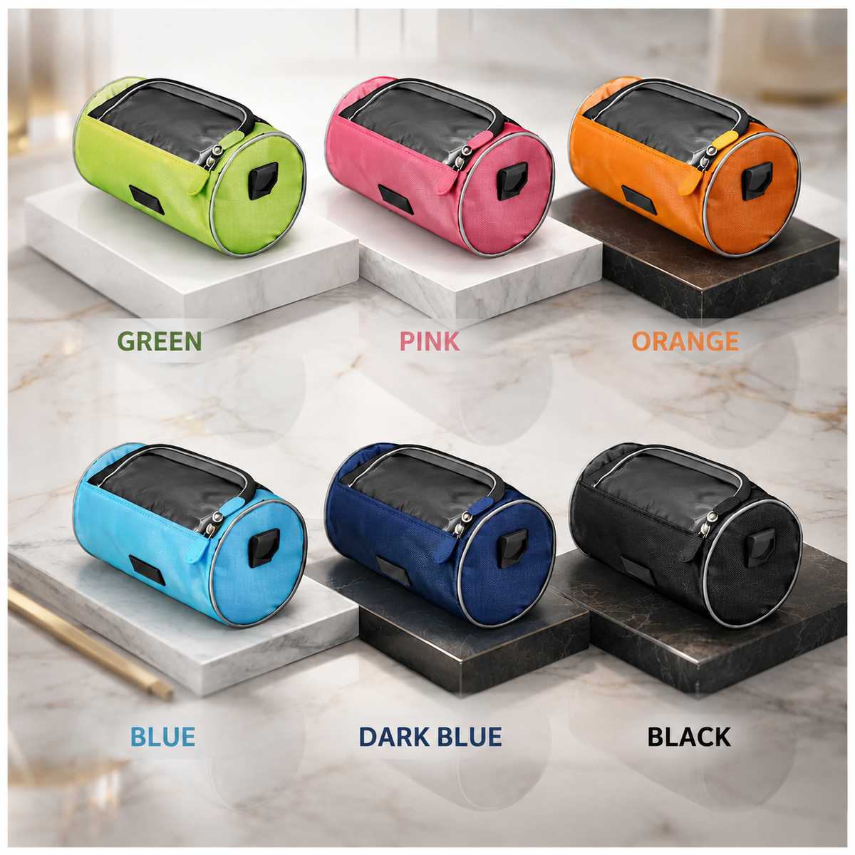 Bike Handlebar Bag with Touchscreen Phone Holder and Zippered Compartment - Image 4