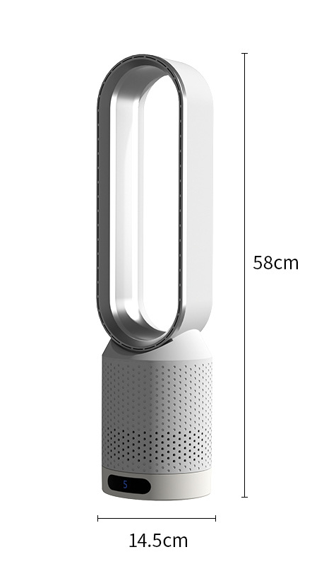 Bladeless Fan with Remote Control Air Purifier and 90-Degree Oscillation Tower - Image 12