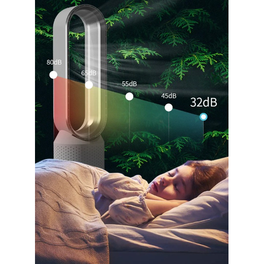 Bladeless Fan with Remote Control Air Purifier and 90-Degree Oscillation Tower - Image 13