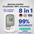 Blood Sugar Monitor with Digital Display and Portable Glucose Meter for Daily Testing - Image 1