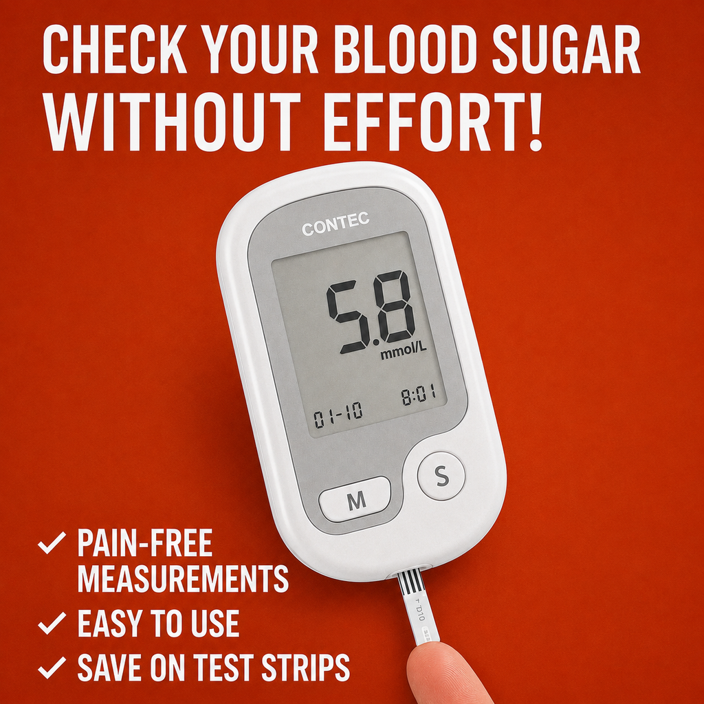 Blood Sugar Monitor with Digital Display and Portable Glucose Meter for Daily Testing - Image 2