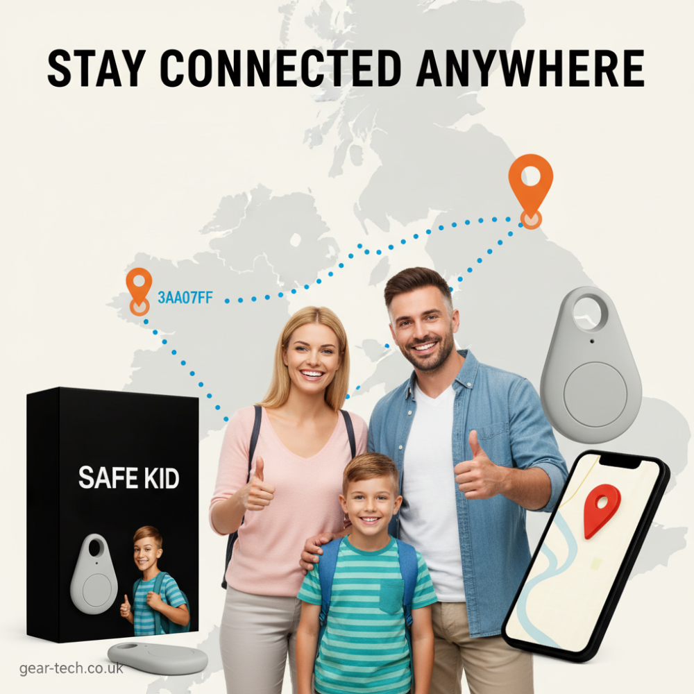 Bluetooth Item Tracker with Keychain Loop Water-Resistant Teardrop Tag - Image 1