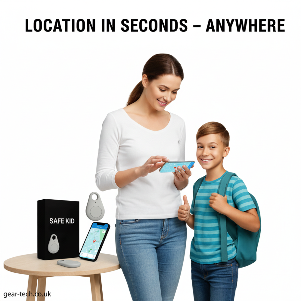 Bluetooth Item Tracker with Keychain Loop Water-Resistant Teardrop Tag - Image 2