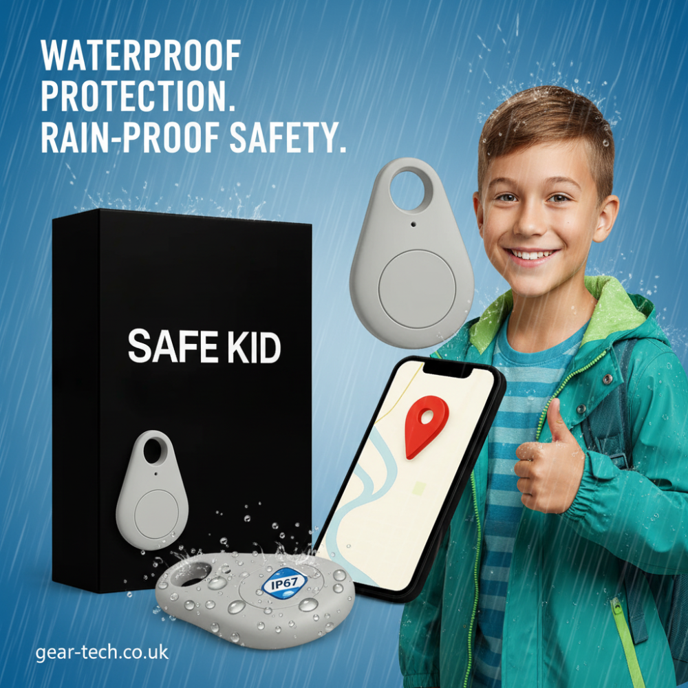 Bluetooth Item Tracker with Keychain Loop Water-Resistant Teardrop Tag - Image 4