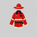 Boys' Halloween Firefighter Costume Outfit with Fire Truck Design and Reflective Safety Stripes - Image 1