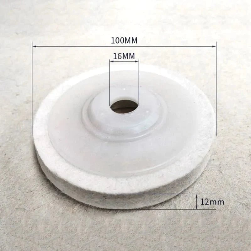 Buffing Wheel for Grinder with Felt Polishing Pad and Angle Attachment - Image 2