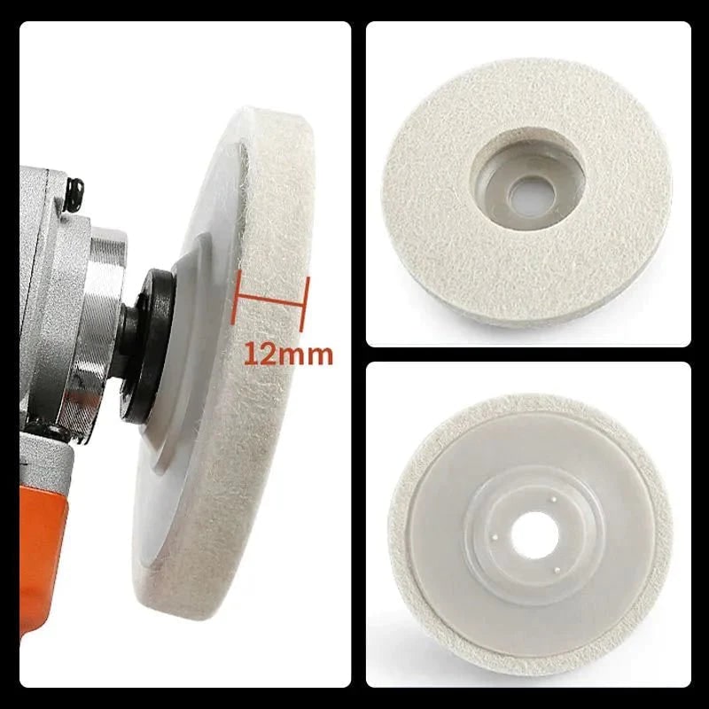 Buffing Wheel for Grinder with Felt Polishing Pad and Angle Attachment - Image 3