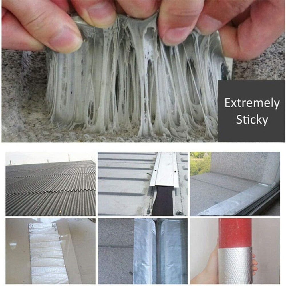 Butyl Tape Waterproof Sealing with Aluminum Foil Backing and Heavy Duty Rubber Adhesive - Image 4