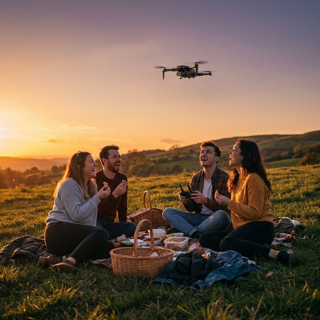 Camera Drone Quadcopter with 3-Axis Gimbal Foldable Design and Remote Controller - Image 4