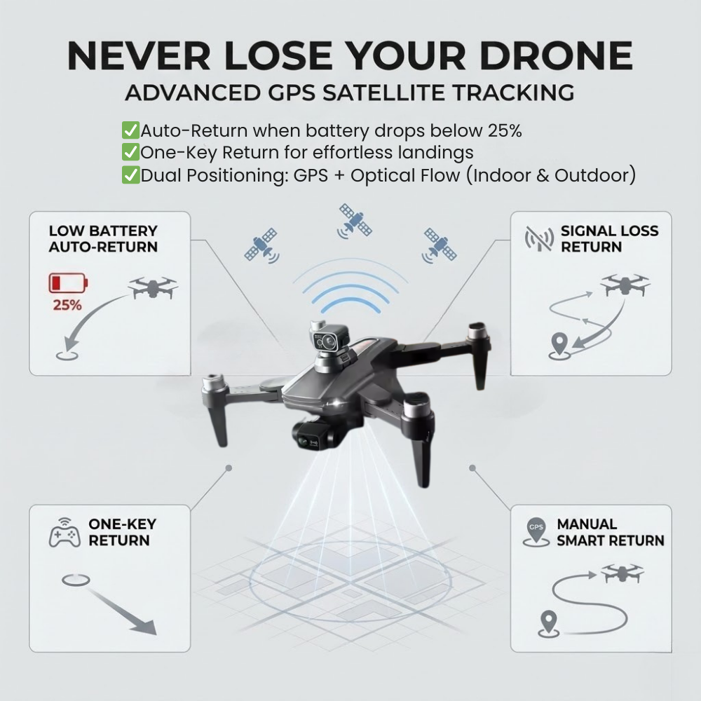 Camera Drone with Brushless Motor 3-Axis Gimbal and Foldable Design - Image 4