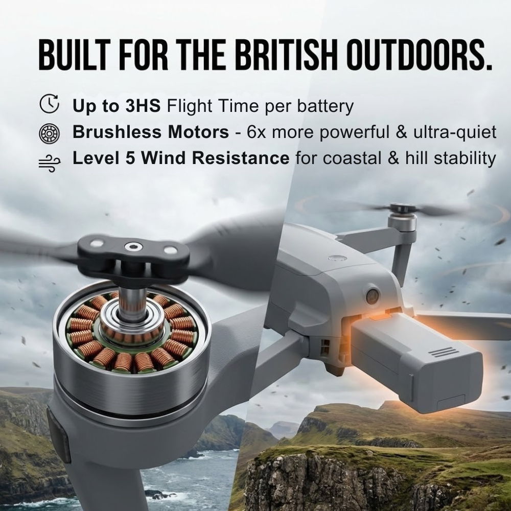 Camera Drone with Brushless Motor 3-Axis Gimbal and Foldable Design - Image 6