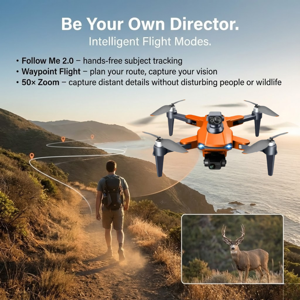 Camera Drone with Brushless Motor 3-Axis Gimbal and Foldable Design - Image 7