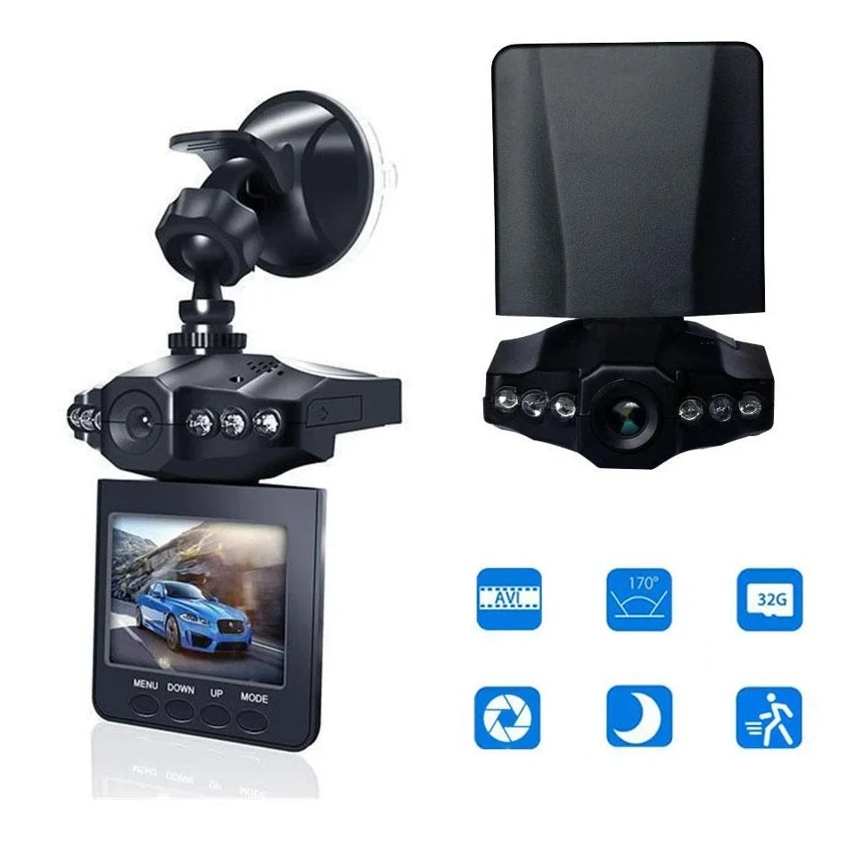 Car Camera Dash Cam with 1080p Night Vision and Flip-Down Lcd Screen - Image 1