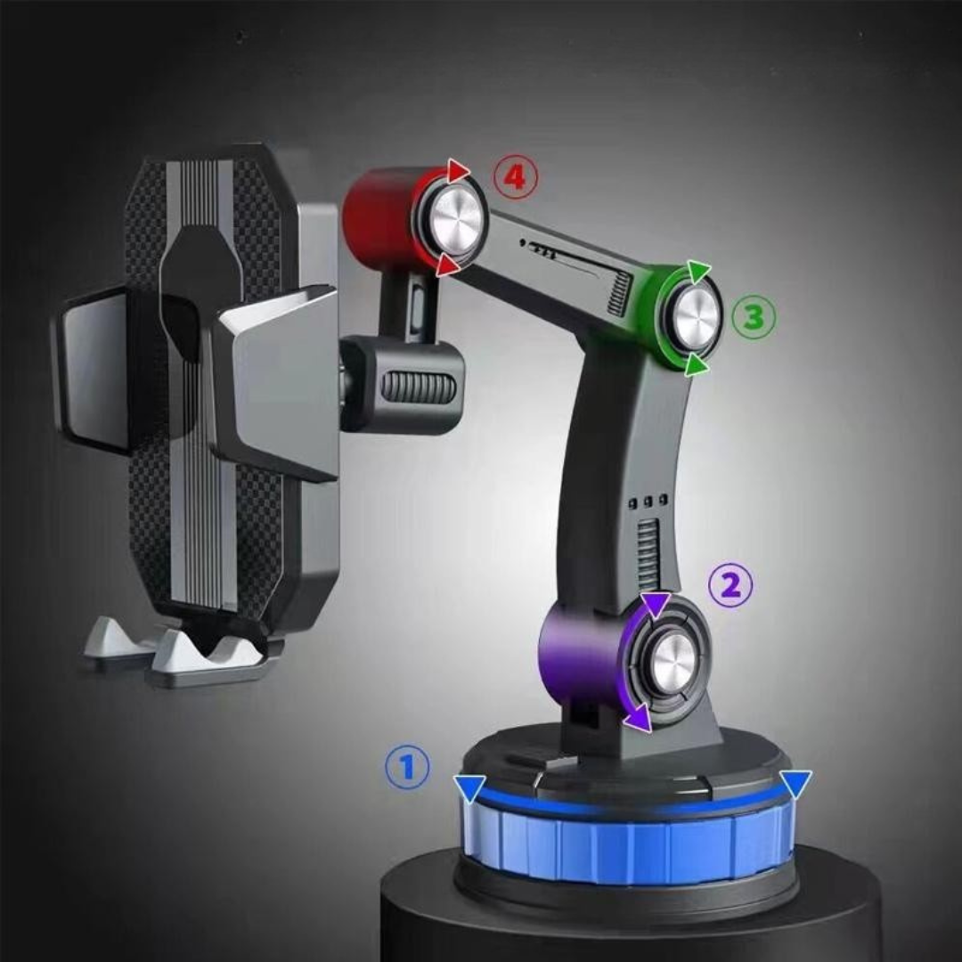 Car Phone Holder with 360° Rotating Suction Cup Mount and Adjustable Arm - Image 6