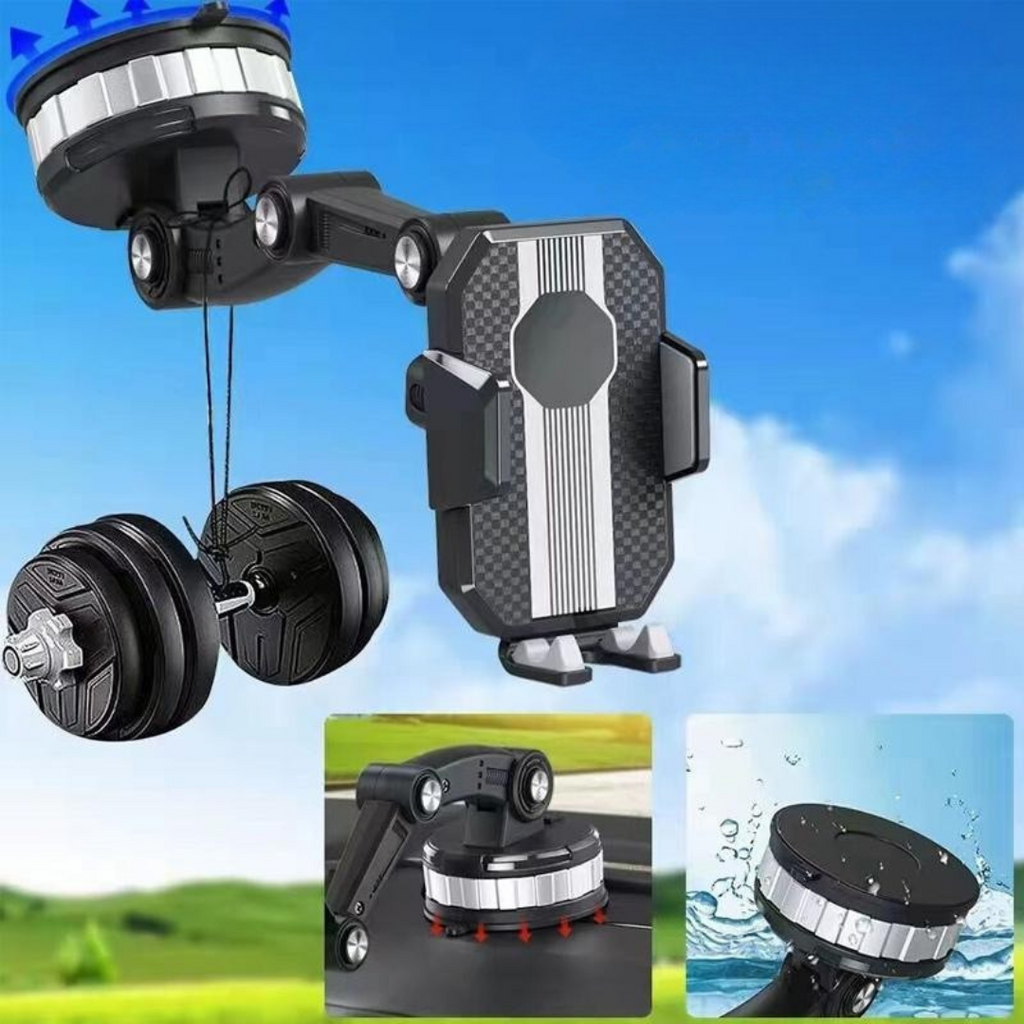 Car Phone Holder with 360° Rotating Suction Cup Mount and Adjustable Arm - Image 7