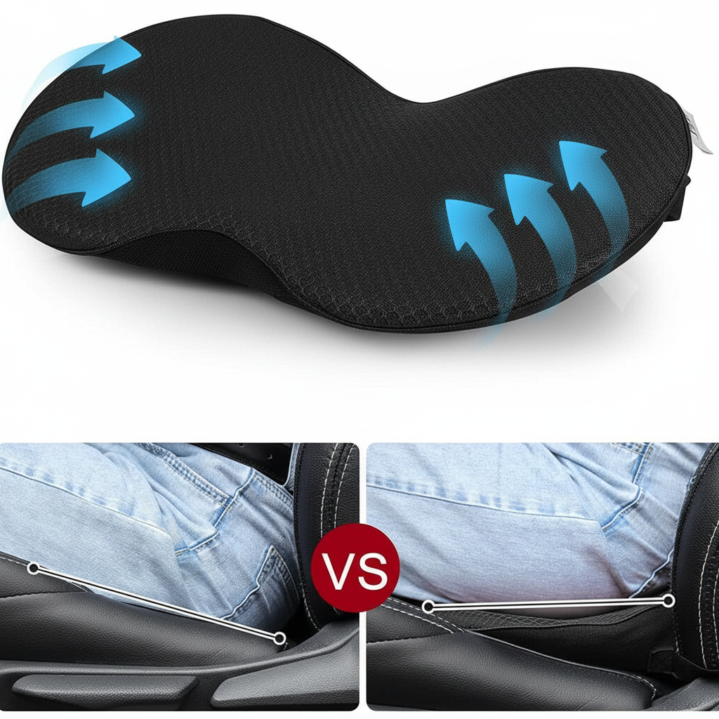 Car Seat Cushion with Ergonomic Contoured Support and Pressure Relief - Image 9