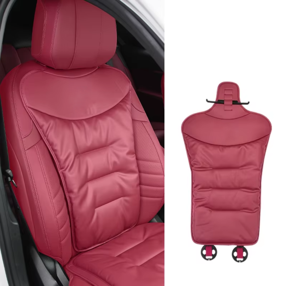 Car Seat Cushion with Lumbar Support and Ergonomic Padded Faux Leather Back - Image 6