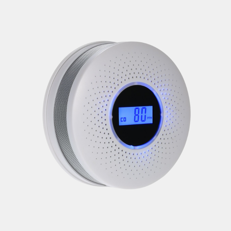 Carbon Monoxide Detector with Smoke Alarm and Digital Display for Home Safety - Image 1