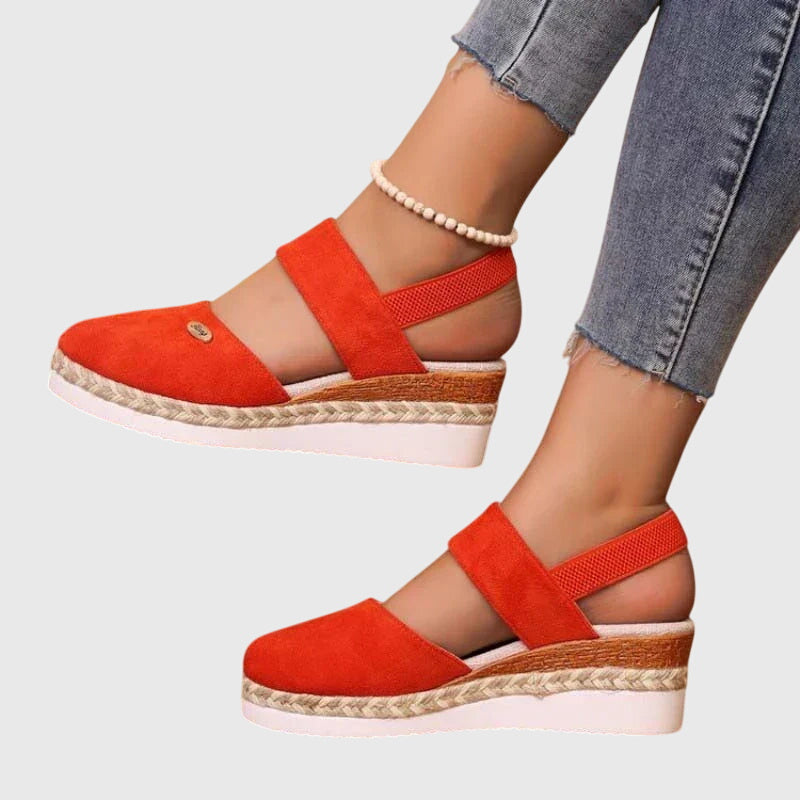 Carlotta | Sandali Donna Zeppa Espadrillas Arancione