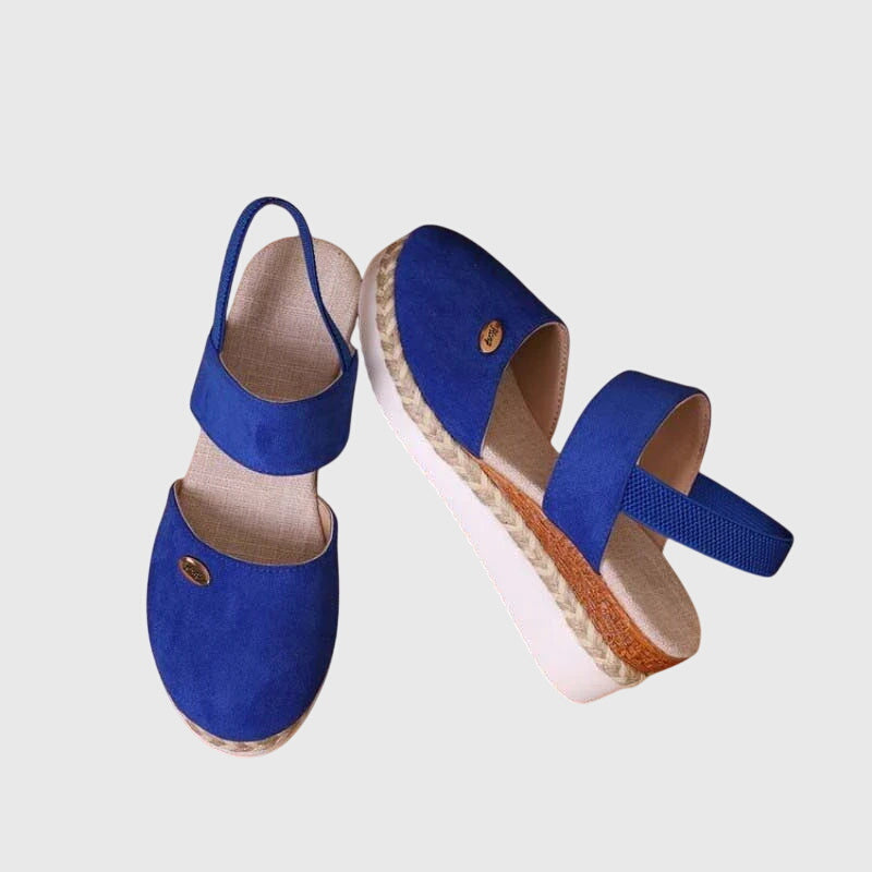 Carlotta | Sandali Donna Zeppa Espadrillas Blu