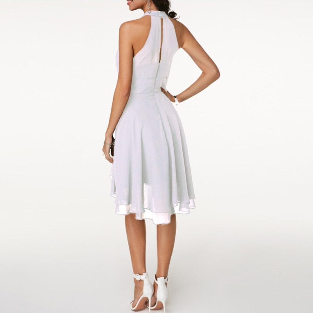Cecilia | Abito Cerimonia Mini Halterneck