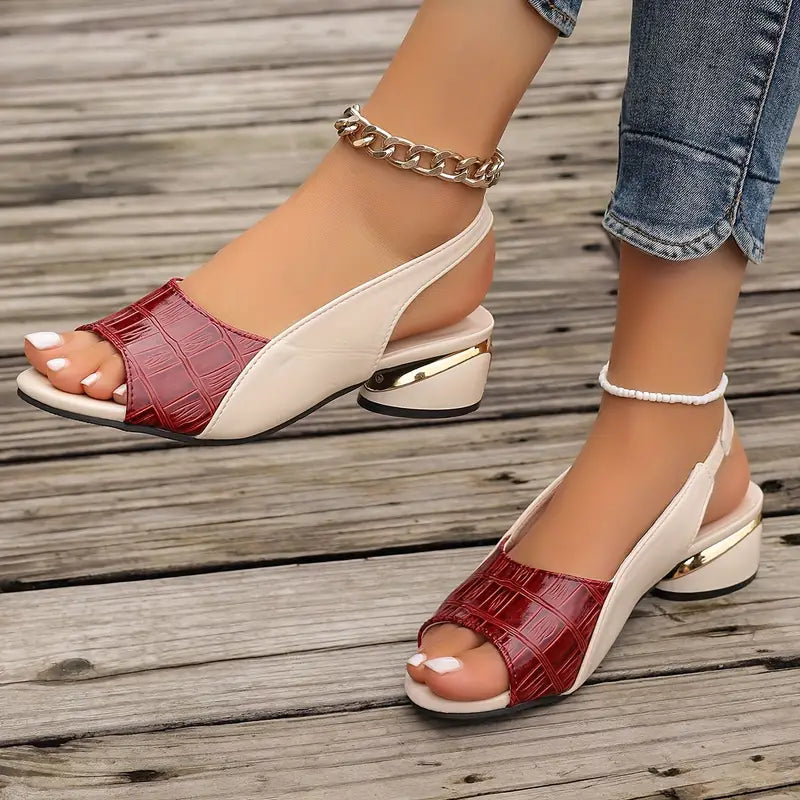 Cecilia | Sandali Donna Comodi in Pelle con Tacco