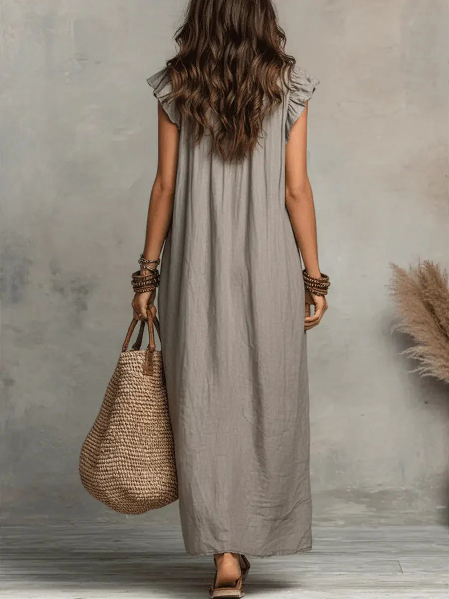 Cecilia | Vestito Lungo Volant Boho