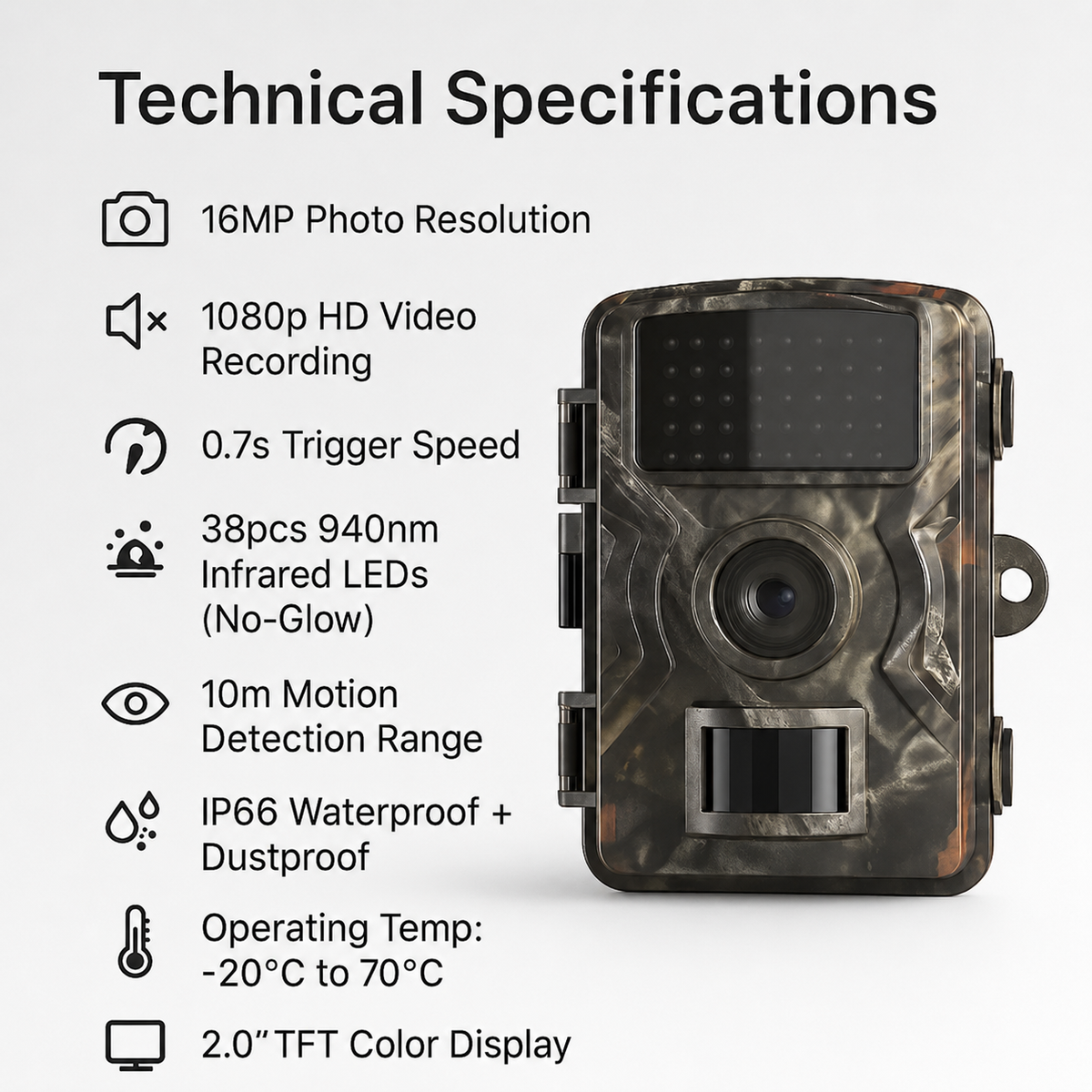 Cell Trail Camera with Night Vision and Sd Card Slot for Wildlife Surveillance - Image 3