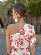 Dame sommer minikjole med farverigt print