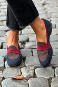 Chiara | Mocassini Donna Tricolore Blu Navy