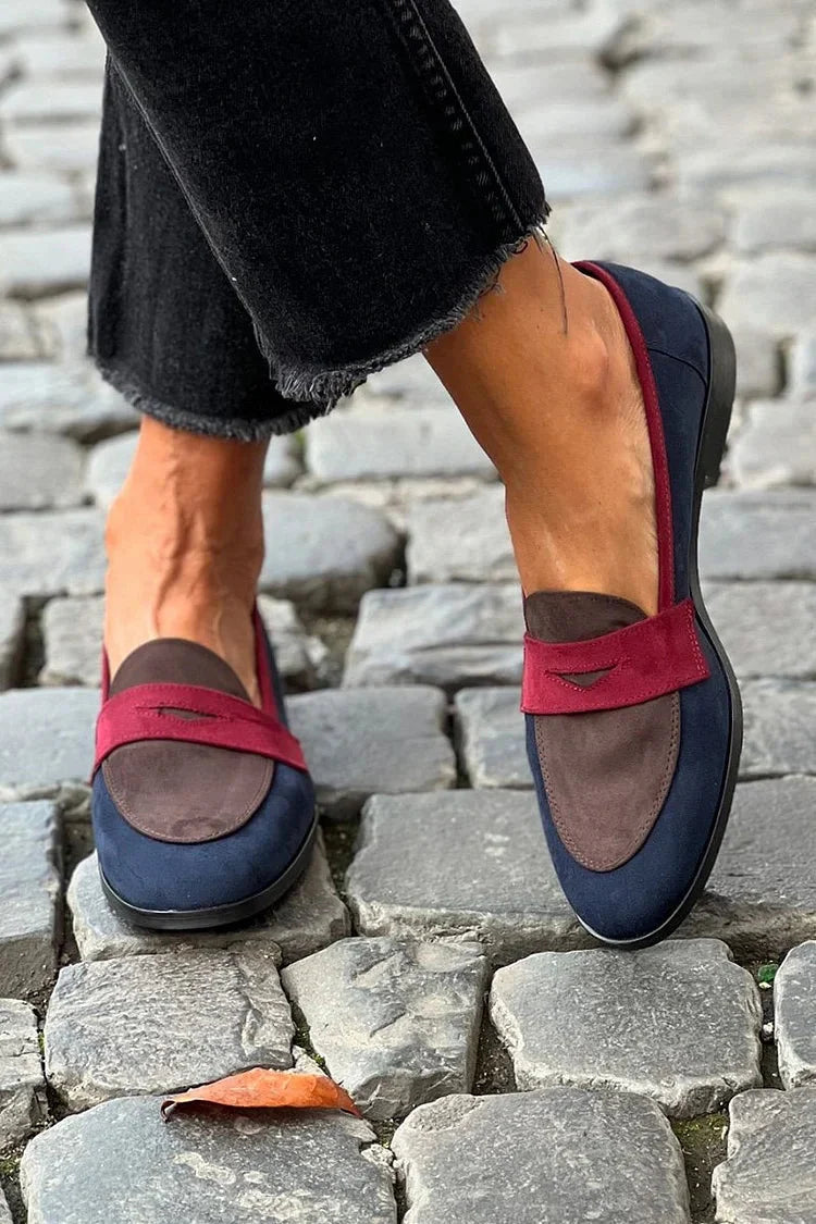 Chiara | Mocassini Donna Tricolore Blu Navy