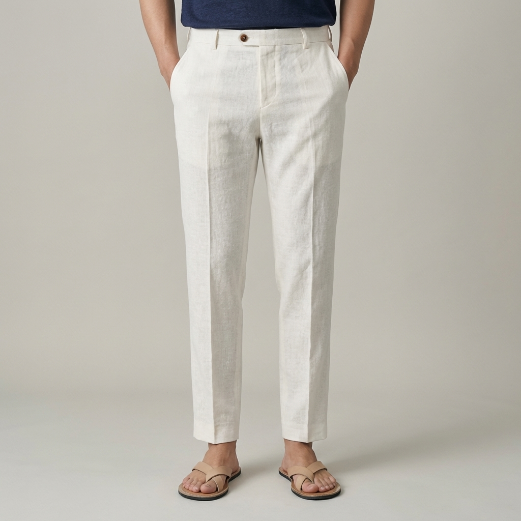 Christian | Elegante Pantalone Uomo Gamba Dritta Tasche Laterali