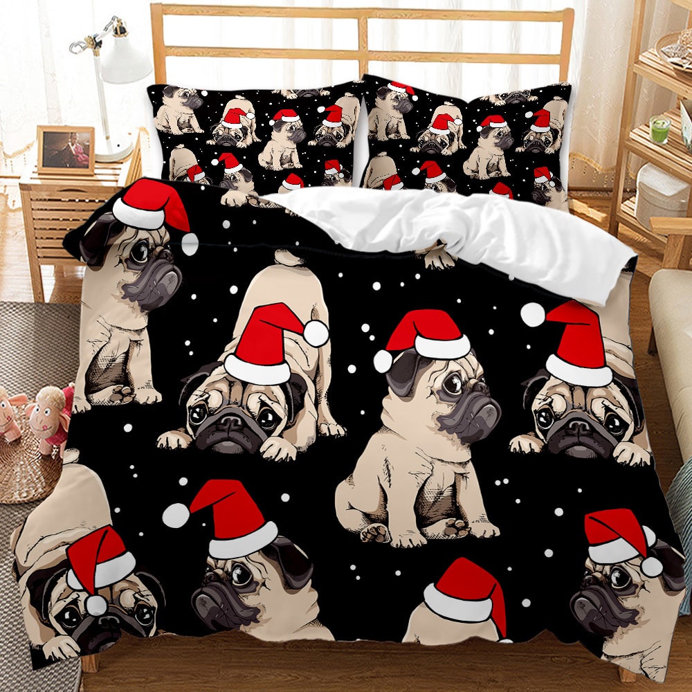 Christmas Bedding Set with Duvet Cover and Matching Pillowcases Digital Print - Image 2