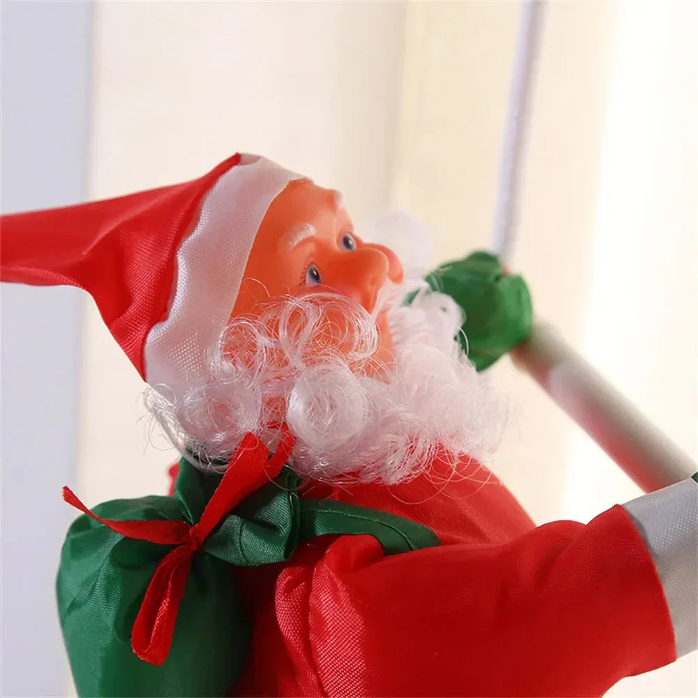 Christmas Decoration Climbing Santa with Rope Ladder and White Beard for Holiday Decor - Image 4
