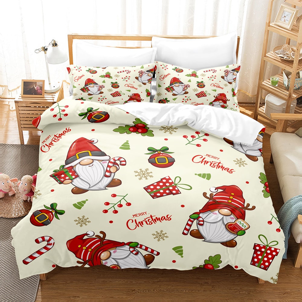 Christmas Digital Printed Duvet Cover Set with Pillowcases and Festive Holiday Bedding - Image 2